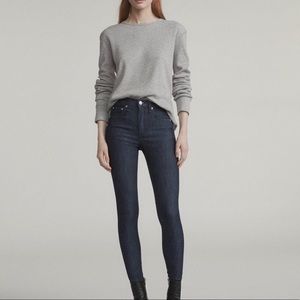 High rise dark denim rag & bone jeans